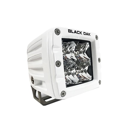 Black Oak Led Black Oak 2in Marine LED Pod Light - Spot Optics - White Housing - Pro Series 3.0 2SM-POD10CR